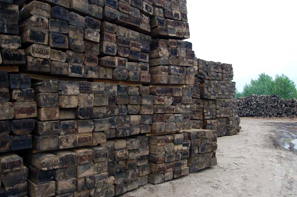 Reclaimed railway sleepers