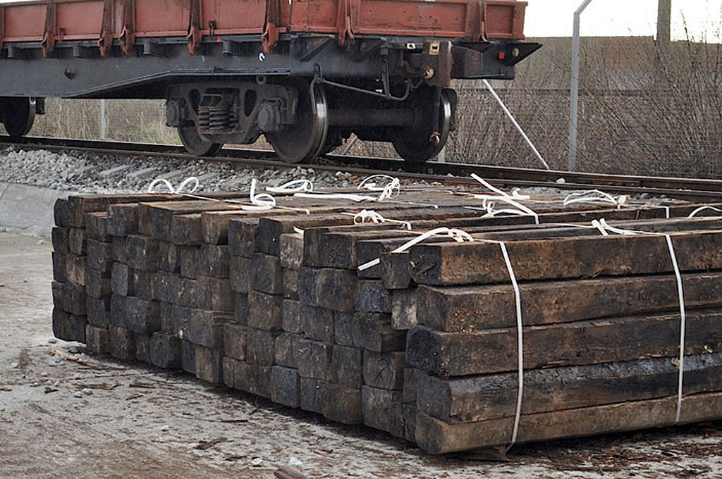 Reclaimed railway sleepers