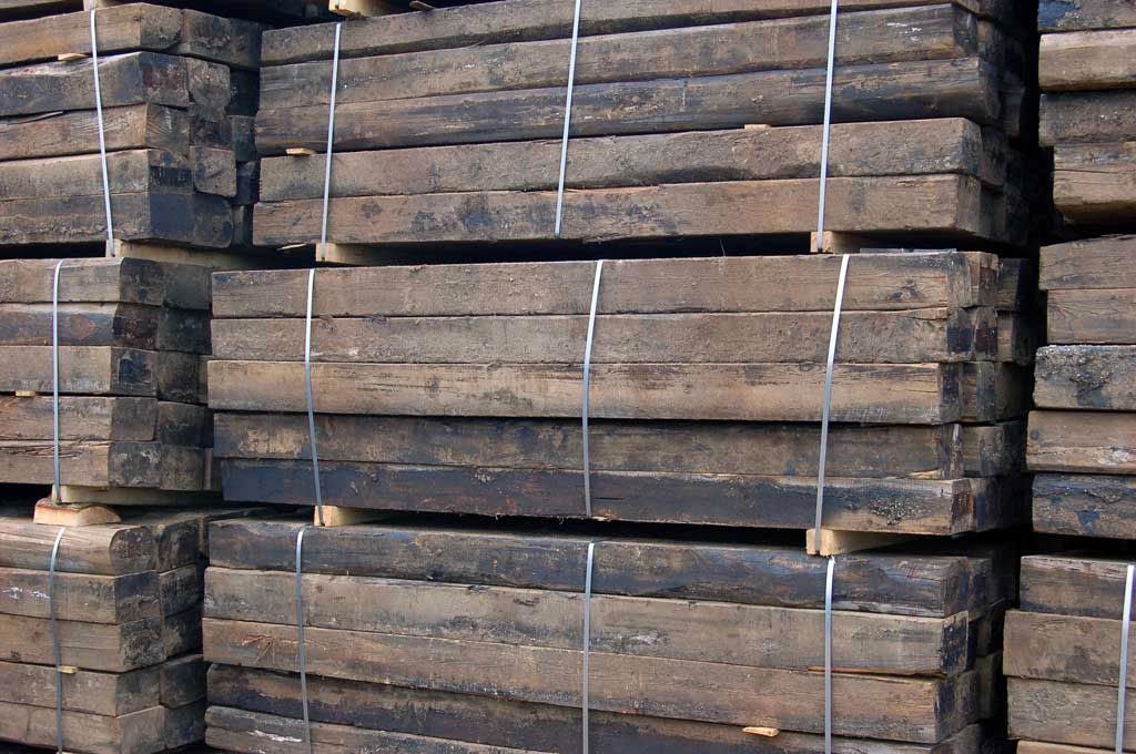 Reclaimed railway sleepers