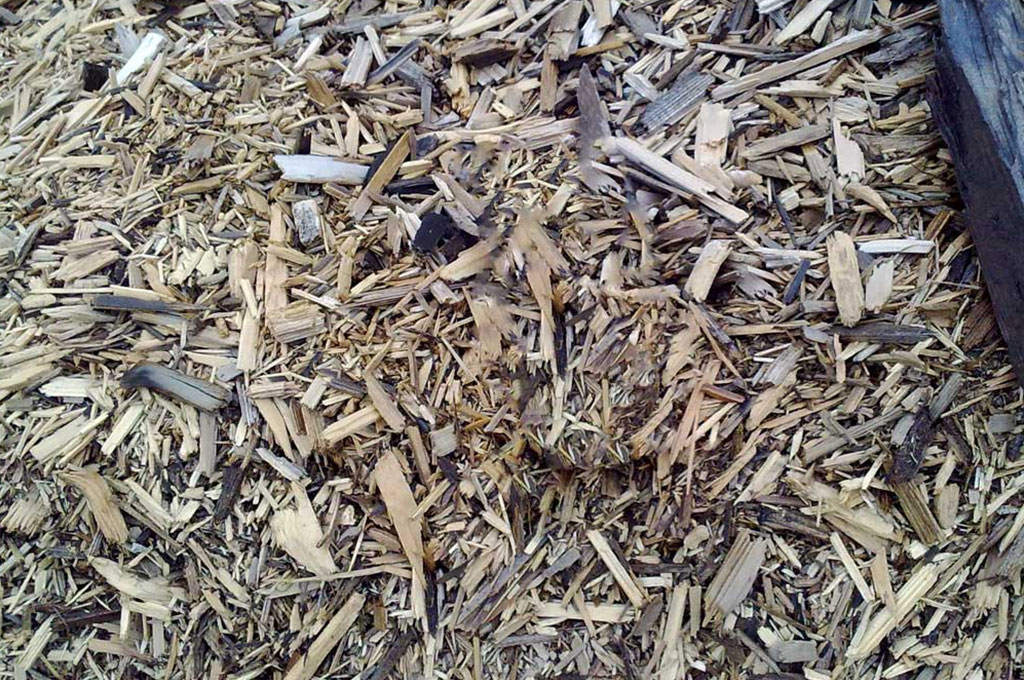 Wood chips and firewood